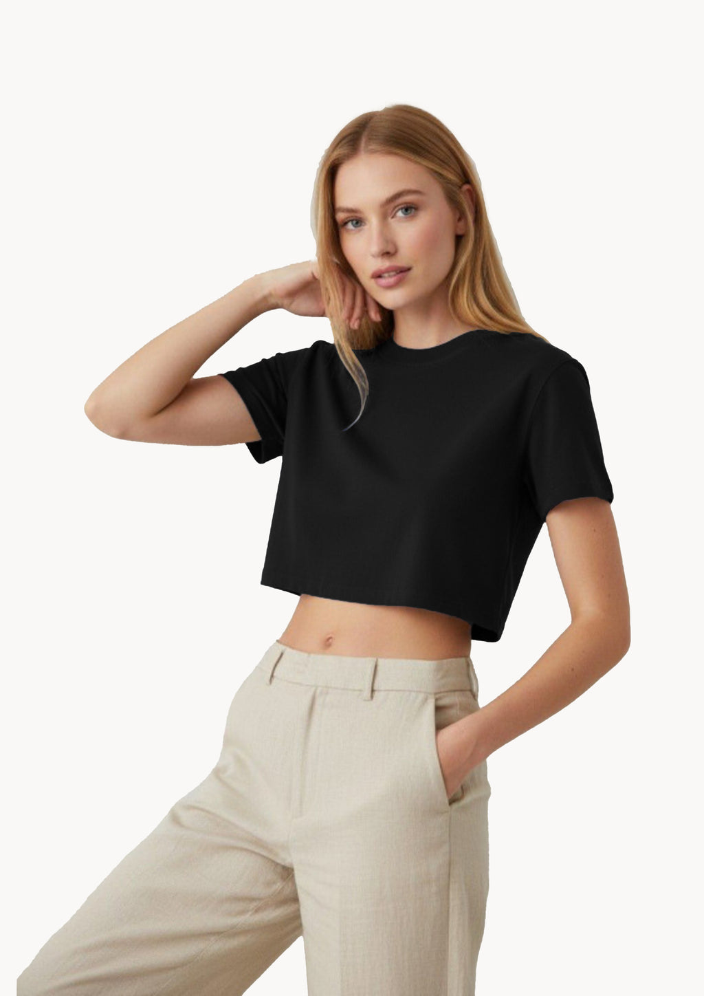 180 GSM Regular Fit Crop Top